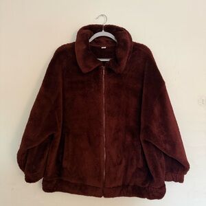 Old Navy Cozy Teddy Sherpa Zip Lounge Jacket